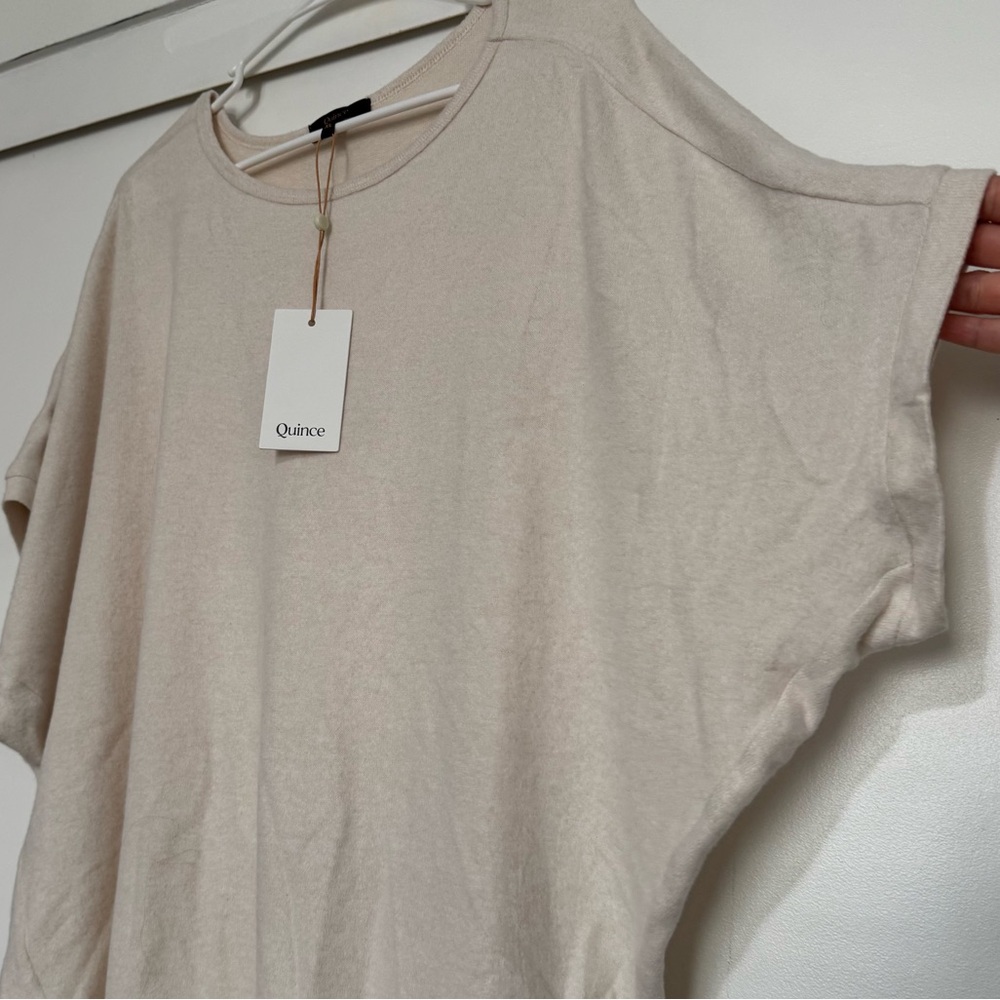 Quince NEW Dolman Brushed Soft Sweater Top Ivory - Picture 4 of 6